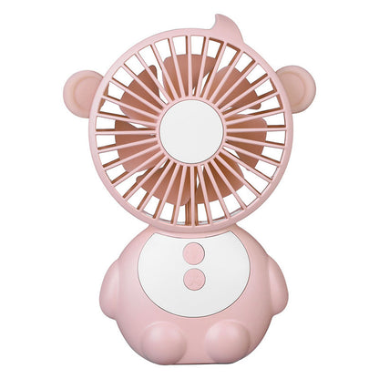YPK-U3 Monkey-Shaped Portable Fan Adjustable Speeds USB Mobile Power Bank Without Night Light