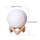 18CM/7.1&quot; Bluetooth Speaker 3D Moon Night Light USB Charging 16 Light Color Touch Tap Remote Control