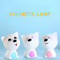 L2 Cute Doggie Colorful Night Light Bedroom Lovely Silicone Kids Bedside Lamp USB Rechargeable