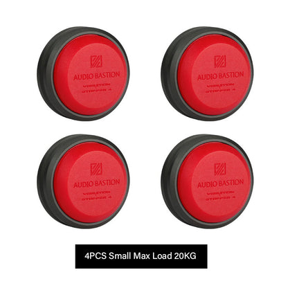 4pcs Audio Speaker Amplifier Preamp DAC Laptop Anti-shock HiFi Absorber Silica Gel Foot Nail Feet Pads Absorption Shock Pad-Red