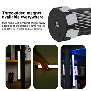 PU4132 RGB Light Stick Handheld RGB Light Bar Photography Fill Light w/ Magnet For Easy Application
