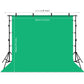 PKT5205 2x3M/6.6x9.8FT Background Stand Kit Photo Studio Backdrop Stand Kit Red/Blue/Green Backdrops
