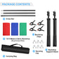 PKT5204 2x2M/6.6x6.6FT Background Stand Kit Photo Studio Backdrop Stand Kit Red/Blue/Green Backdrops