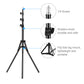 PKT3102 PULUZ 18 Inch Live LED Ring Light With Tripod Stand 70.9&quot; 3PCS Phone Clamps &amp; Remote Control