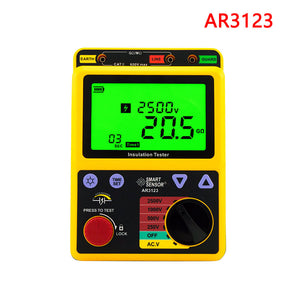 AR3123 Insulation Tester 250~2500V Megohmmeter Digital Insulation Resistance Tester With Large LCD