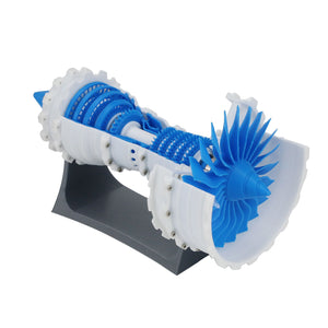 3D Printed Jet Engine Model Aircraft Engine Supercharged Engine w/ Sawtooth Nozzle For Trent 1000