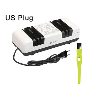 Professional Electric Knife Sharpener Multifunctional Automatic Cut Sharpeners US Plug White