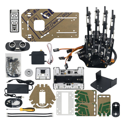 uHandbit Open Source Robotic Hand Unfinished 180° Swivel Base APP Control w/o Micro: bit Main Board