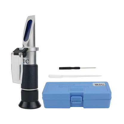 Handheld Brix Refractometer Brix Meter ATC Saccharimeter for Sugar Fruit Food Beer 28~62% Test Range