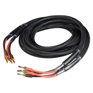 2pcs Paiyon P8581 HIFI Speaker Cable MCA Plug Wire High Fidelity 2.5Meter 24k Gold Plated Banana Plug Speaker Cable