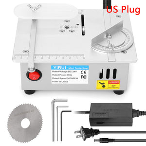 Mini Desktop Saw Multifunctional Table-Saw Electric Desktop Saws Small Household DIY Cutting Tool Woodworking Lathe Machine US Plug