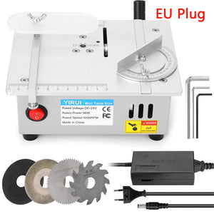 Mini Desktop Saw Multifunctional Table-Saw Electric Desktop Saws Grinding Wheel Woodworking Lathe Machine EU Plug