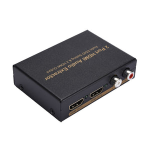 NK-912 2 Port HDMI Audio Extractor Splitter Audio EDID Setting &amp; 2 HDMI Output For DVD PS3 HD Player