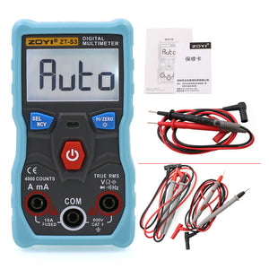 ZOYI ZT-S3 Automatic Digital Multimeter Pointed &amp; Normal Test Probes For Capacitor Frequency Diode