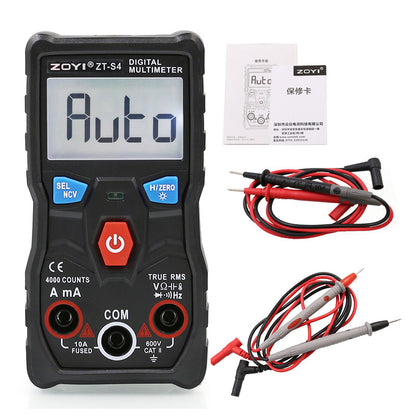 ZOYI ZT-S4 Digital Multimeter With Normal Test Probes For Capacitor Frequency Diode Temperature