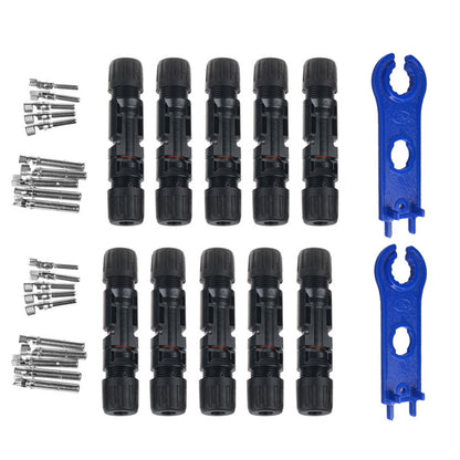 10Pairs Solar Connector Set with Wrench Male and Female Solar Connectors Waterproof Solar Panel Branch Series Connect for Solar