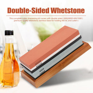 400/1000 3000/8000 Grit Premium Whetstone Cut Sharpening Stone Set Cut Sharpener Non Slip Base Cutter Sharpener