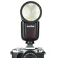 Godox V1O TTL Li-ion Round Head Camera Flash Light External Flash 76Ws For Olympus &amp; Panasonic