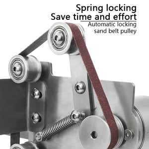 Multifunctional Grinder Mini Electric Belt Sander DIY Polishing Grinding Machine Cutter Edges Sharpener