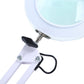 LED Magnifying Lamp Metal Swing Arm Magnifier Lamp 5X Magnification 4.1" Lens 33+33CM for Reading/Office/Work