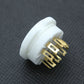 10PCS Chassis Mount 9pin Ceramic Vacuum Tube Socket Base FOR 12AX7 EF86 6922 EL84 6DJ4 12AU7 12AT7 Hifi Audio Guitar Tube AMP