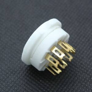 10PCS Chassis Mount 9pin Ceramic Vacuum Tube Socket Base FOR 12AX7 EF86 6922 EL84 6DJ4 12AU7 12AT7 Hifi Audio Guitar Tube AMP