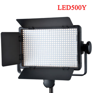 Godox LED500Y 3300K LED Video Light Fill Light LED Panel 32W With Barn Door For Interviews Studios
