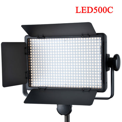 Godox LED500C 3300K-5600K LED Video Light Fill Light LED Panel With Barn Door For Interviews Studios