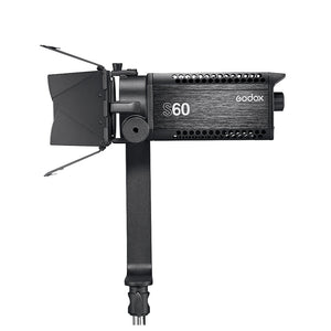 Godox S60 60W Focusing LED Light Photography Continuous Lighting Adjustable Spotlight With Barn Door
