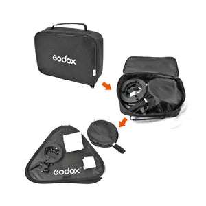 Godox SFUV8080 S-Shaped Flash Bracket For Bowens Mount With Softbox Carrying Bag (31.5x31.5&quot;)