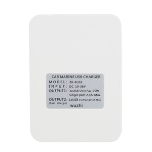 4-Port USB Charger Marine USB Car Phone Fast Charger For QC2.0 QC3.0 with DC Cable Female Port