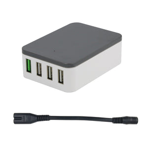 4-Port USB Charger Marine USB Car Phone Fast Charger For QC2.0 QC3.0 with DC Cable Female Port