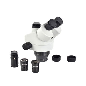 7X-45X 3.5X-45X Stereo Microscope Head Simul-Focal Trinocular Microscope With 0.5X Objective Lens