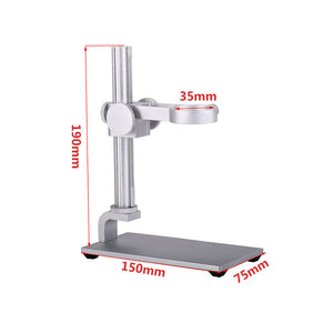 White Aluminum Alloy Microscope Stand Heavy Duty For USB Microscopes Digital &amp; Electron Microscopes