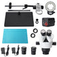 7-45X Simul-Focal Trinocular Stereo Microscope Kit w/ 24MP HD Microscope Camera 144-LED Fill Light