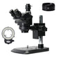 7X-50X Black Trinocular Microscope Stereo Microscope Kit w/ 144-LED Ring Light 2.0X Objective Lens