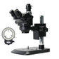 7X-50X Black Trinocular Microscope Stereo Microscope Kit w/ 144-LED Ring Light 2.0X Objective Lens