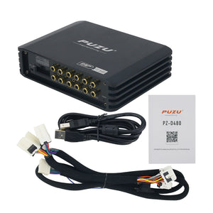 PUZU PZ-D480 Car DSP Amplifier Bluetooth Car Amp 4x180W 8 Channel Output Digital Audio Processor