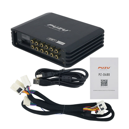 PUZU PZ-D480 Car DSP Amplifier Bluetooth Car Amp 4x180W 8 Channel Output Digital Audio Processor