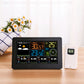 LCD Digital Alarm Wall Clock Weather Station wifi Indoor Outdoor Temperature Humidity Pressure Wind Weather Forecast -EU Plug