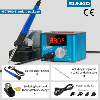 SUNKKO 950TPRO Blue Soldering Station Constant Temperature w/ Type B Soldering Stand Soldering Iron