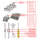 32PCS HSS Tap Metal Die Set thread Metric Wrench Cut M 3-M12 Hand Threading Tool Tungsten Carbide Tap Screw Thread Making Tool