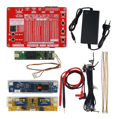 T-80S 8th Generation Laptop TV/LCD/LED Test Tool LCD Panel Tester with Cable Adapter Support 7-84 Inch LVDS interface EU Plug