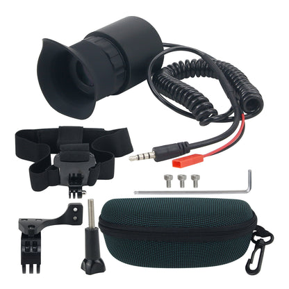V760A-3 Wearable Head Mounted Display 0.39" OLED 12X Eyepiece Adjustable Diopter 80-Inch Effect