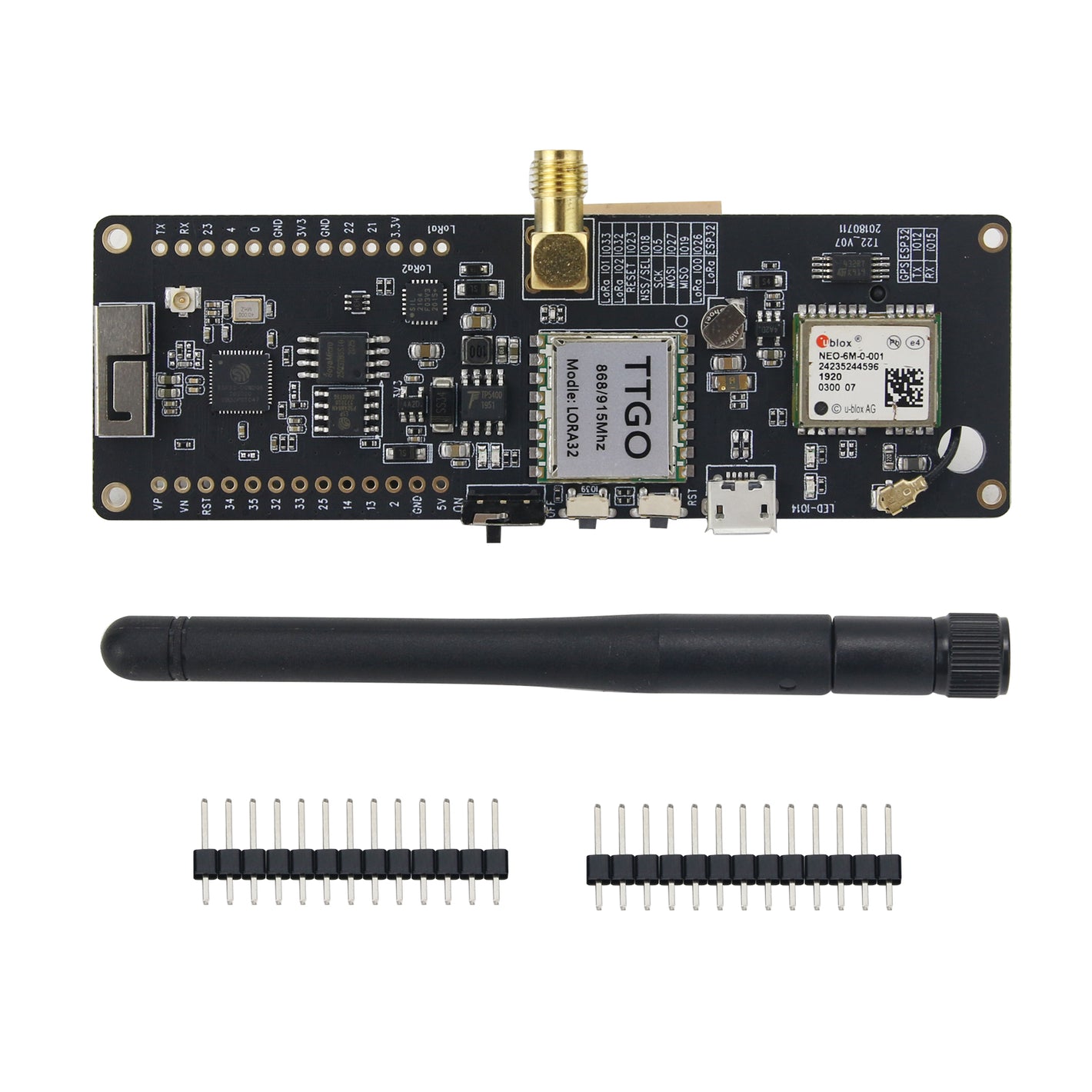 LILYGO T-Beam V1.0 Upgraded ESP32 LoRa Board 915MHz Version WiFi Bluetooth Module GPS NEO-6M 18650 Holder