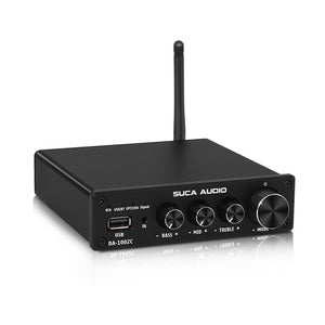 SUCA AUDIO DA-1002C Hifi Digital Power Amplifier 100Wx2 Bluetooth 5.0 DAC w/ 24V 4.5A Power Adapter