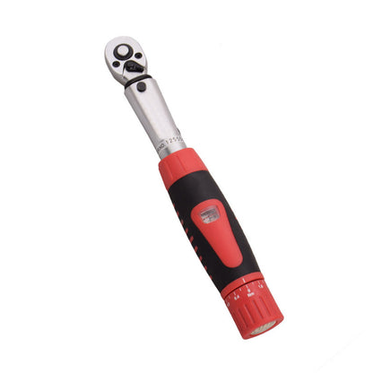 1/4&quot; 2-24Nm Adjustable Torque Wrench Bicycle Repair Tools Kit Set Bike Repair Preset Torque Spanner Hand Tool High Precision 4%-Red