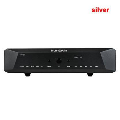 MUSICIAN Draco R2R DAC Decoder I2S/Coaxial/Optical/AES Blanced/USB input RCA/XLR balanced output ALTERA CHIP R2R Decoder-Silver