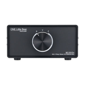 One Little Bear MC103-Pro Mini 3 Ways Stereo XLR Switcher Box Audio Switcher Amplifier Selector