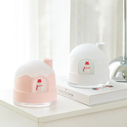 ZAY-H006 Snow House Home Air Humidifier Night Light 350ML Desktop Mini Humidifier Mute Operation